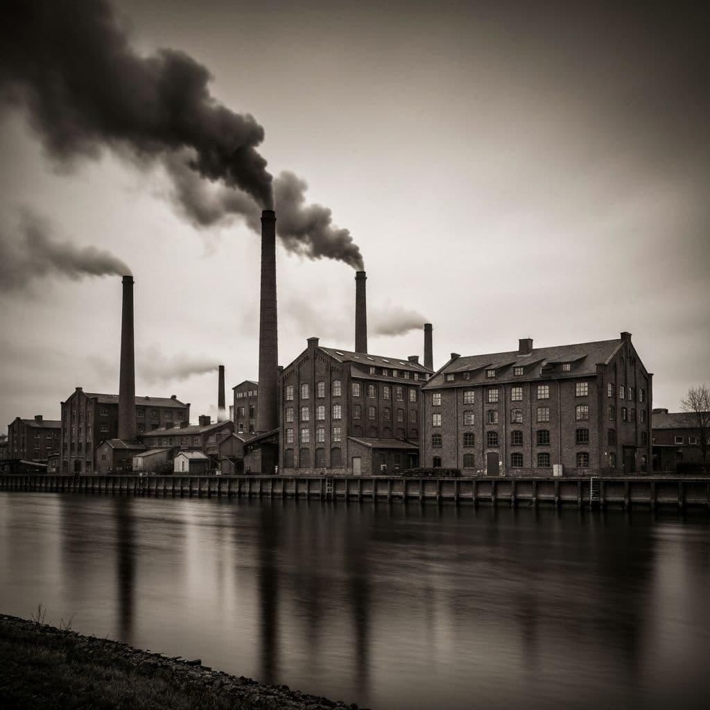 Historische Industrieanlage bei Geesthacht an der Elbe